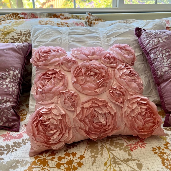 Pink Rose Throw Pillow - Picture 14 of 14